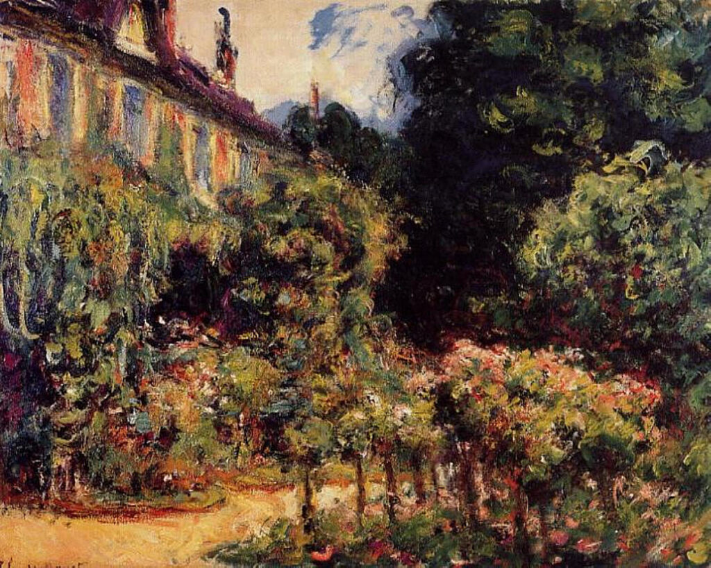 The Artist's House at Giverny (1913) - Claude Monet Tablo