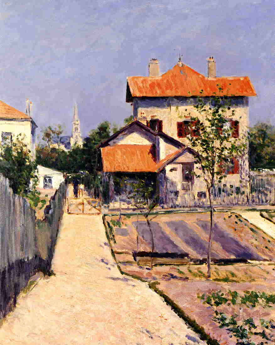 The Artist's House at Yerres (1882) - Gustave Caillebotte Tablo