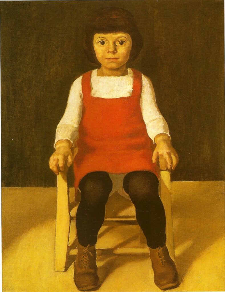 The Artists Daughter Ila (1895) - Albin Egger-Lienz Tablo
