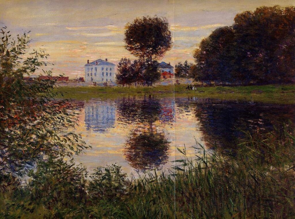 The Ball Shaped Tree, Argenteuil (1876) - Claude Monet Tablo