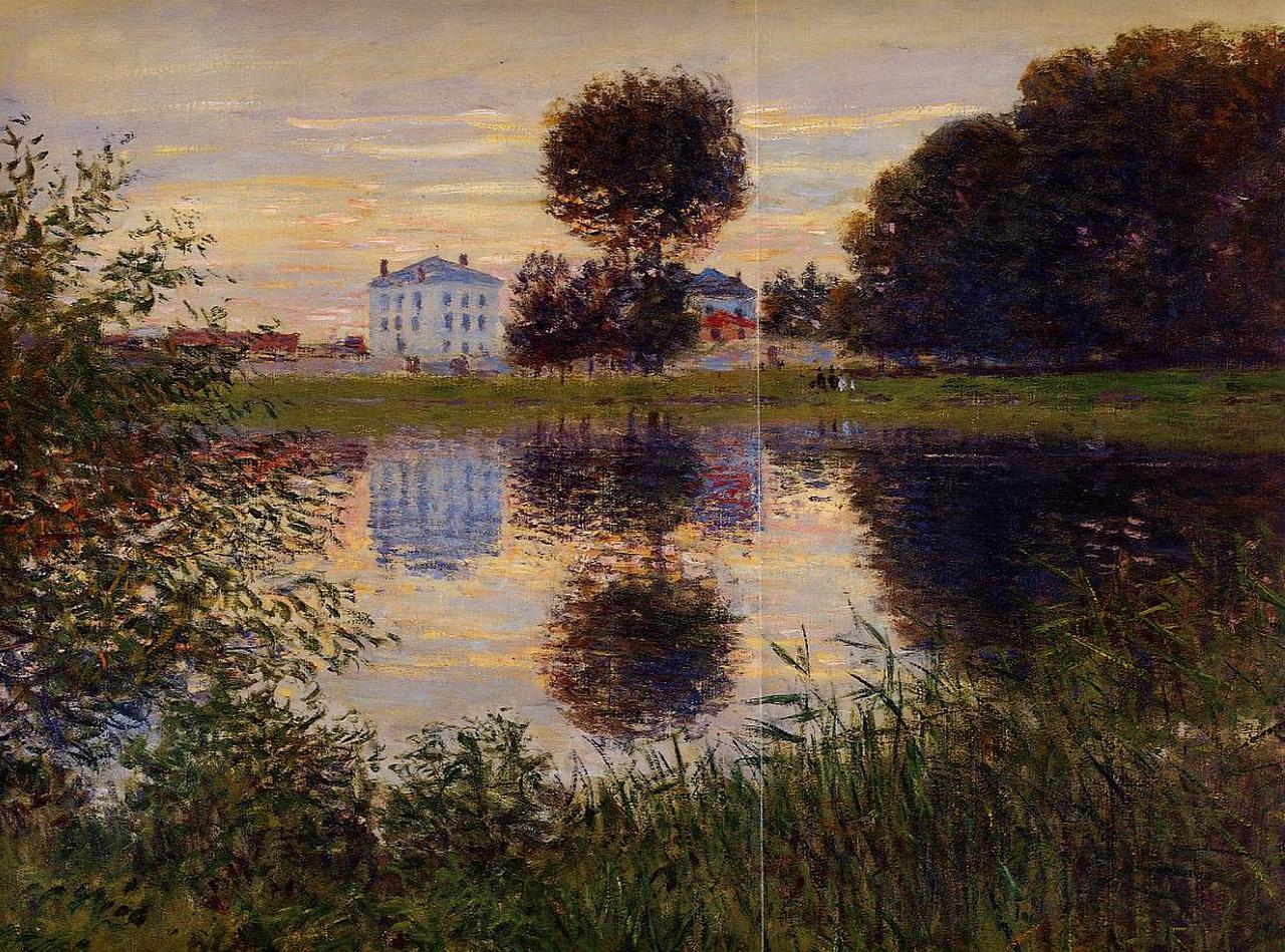 The Ball Shaped Tree, Argenteuil (1876) - Claude Monet Tablo