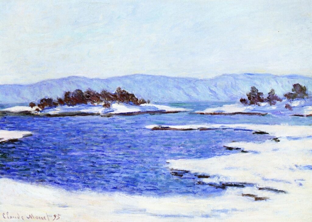 The Banks of the Fjord at Christiania (1895) - Claude Monet Tablo