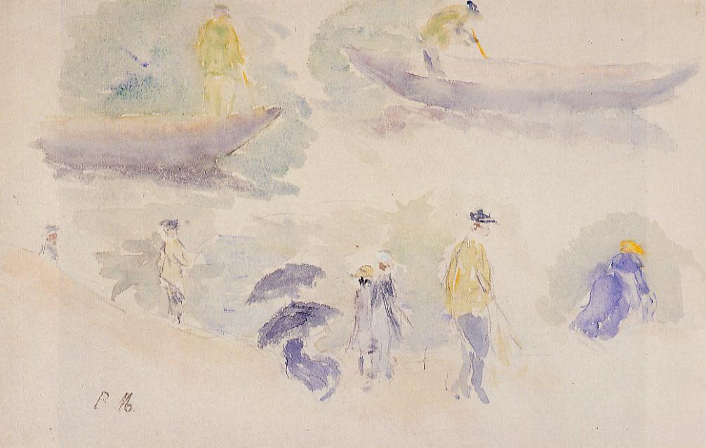 The Banks of the Seine (1894) - Berthe Morisot Tablo