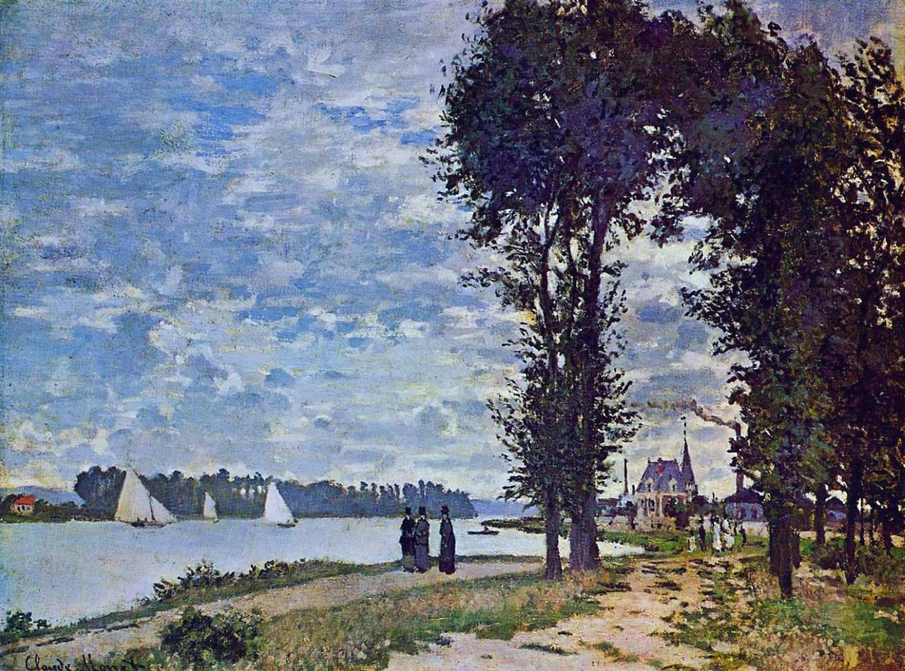 The Banks of the Seine at Argenteuil (1872) - Claude Monet Tablo