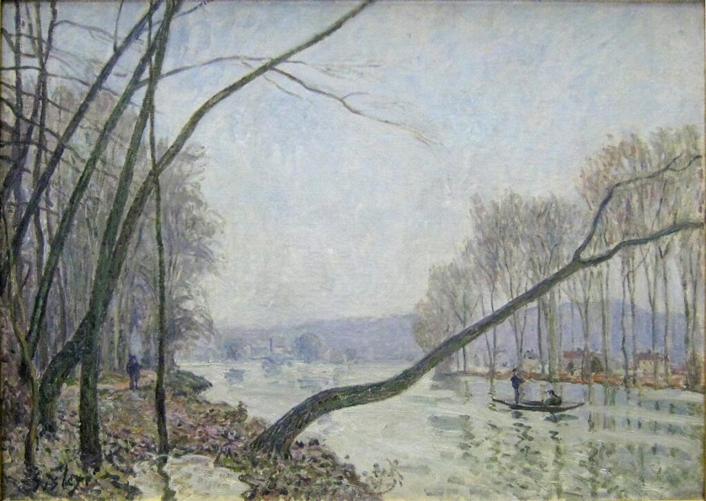 The Banks of the Seine in Autumn (1876) – Alfred Sisley Tablo