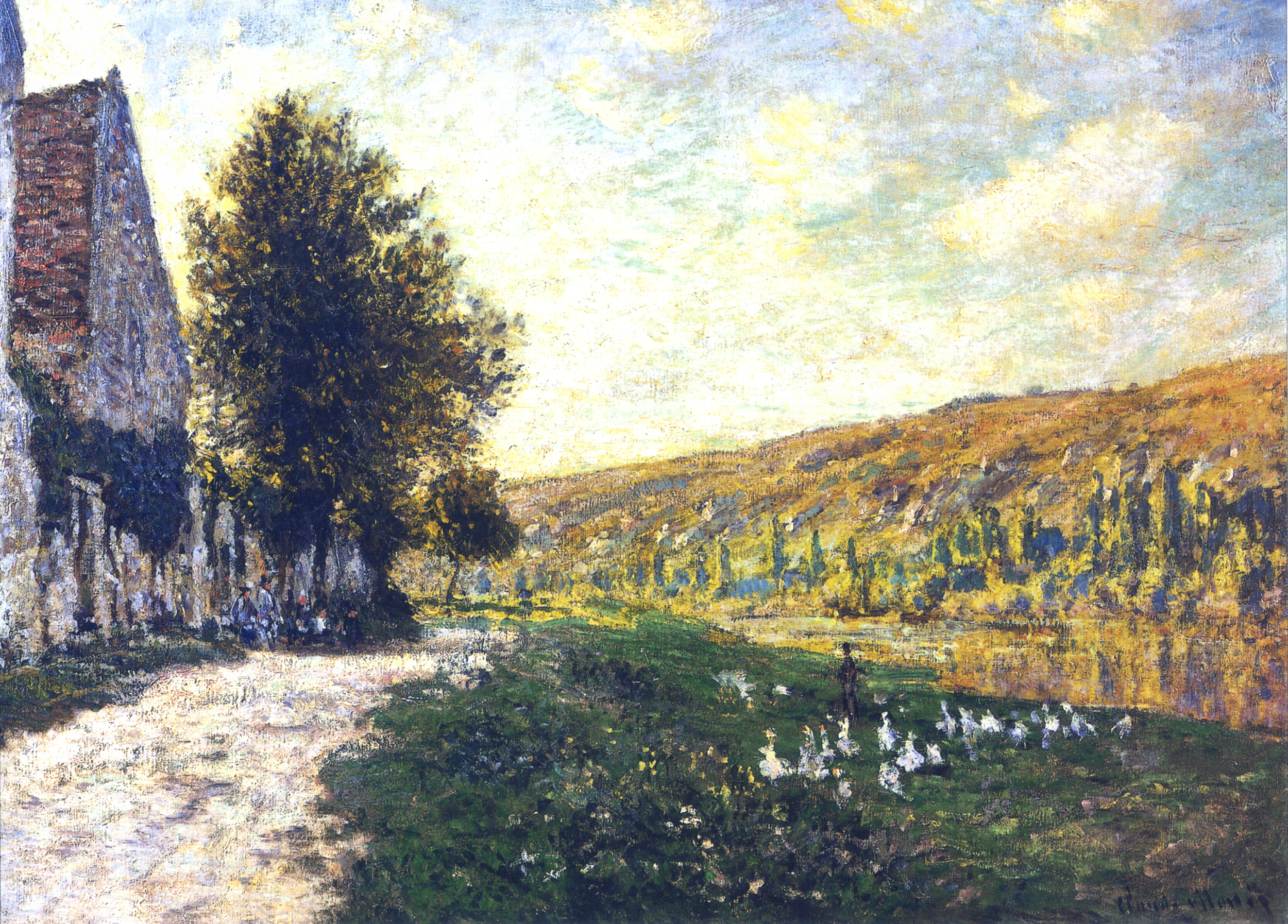 The Banks of the Seine, Lavacourt 02 (1878) - Claude Monet Tablo