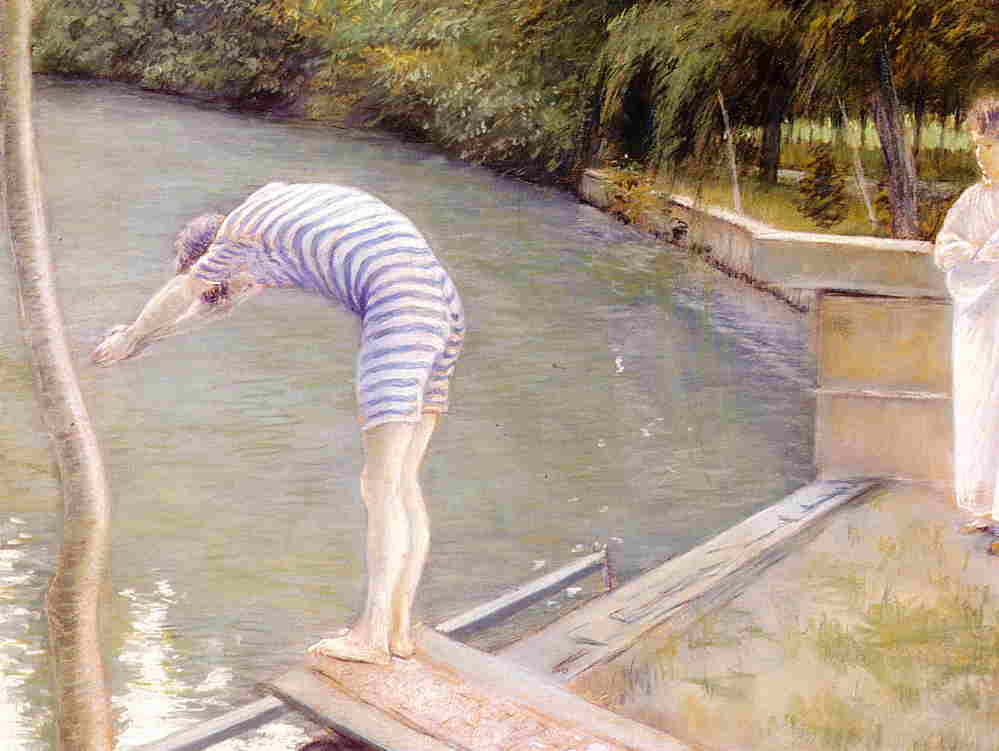 The Bather, or The Diver (1877) - Gustave Caillebotte Tablo
