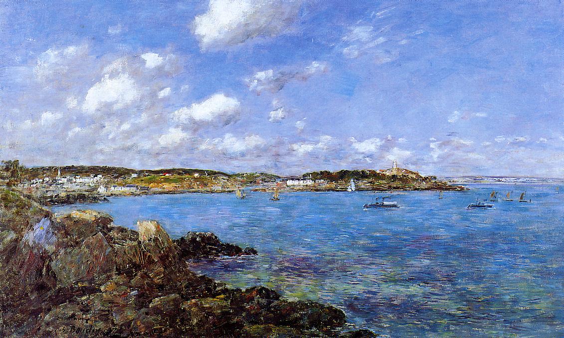 The Bay of Douarnenez (1897) - Eugène Boudin Tablo