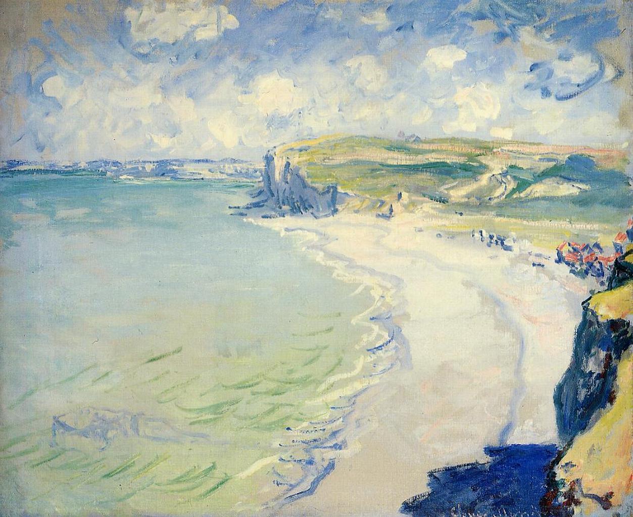 The Beach at Pourville (1882) - Claude Monet Tablo