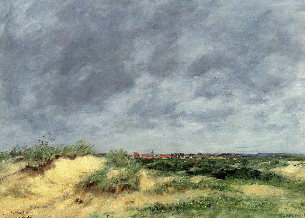 The Berck Dunes (1886) - Eugène Boudin Tablo