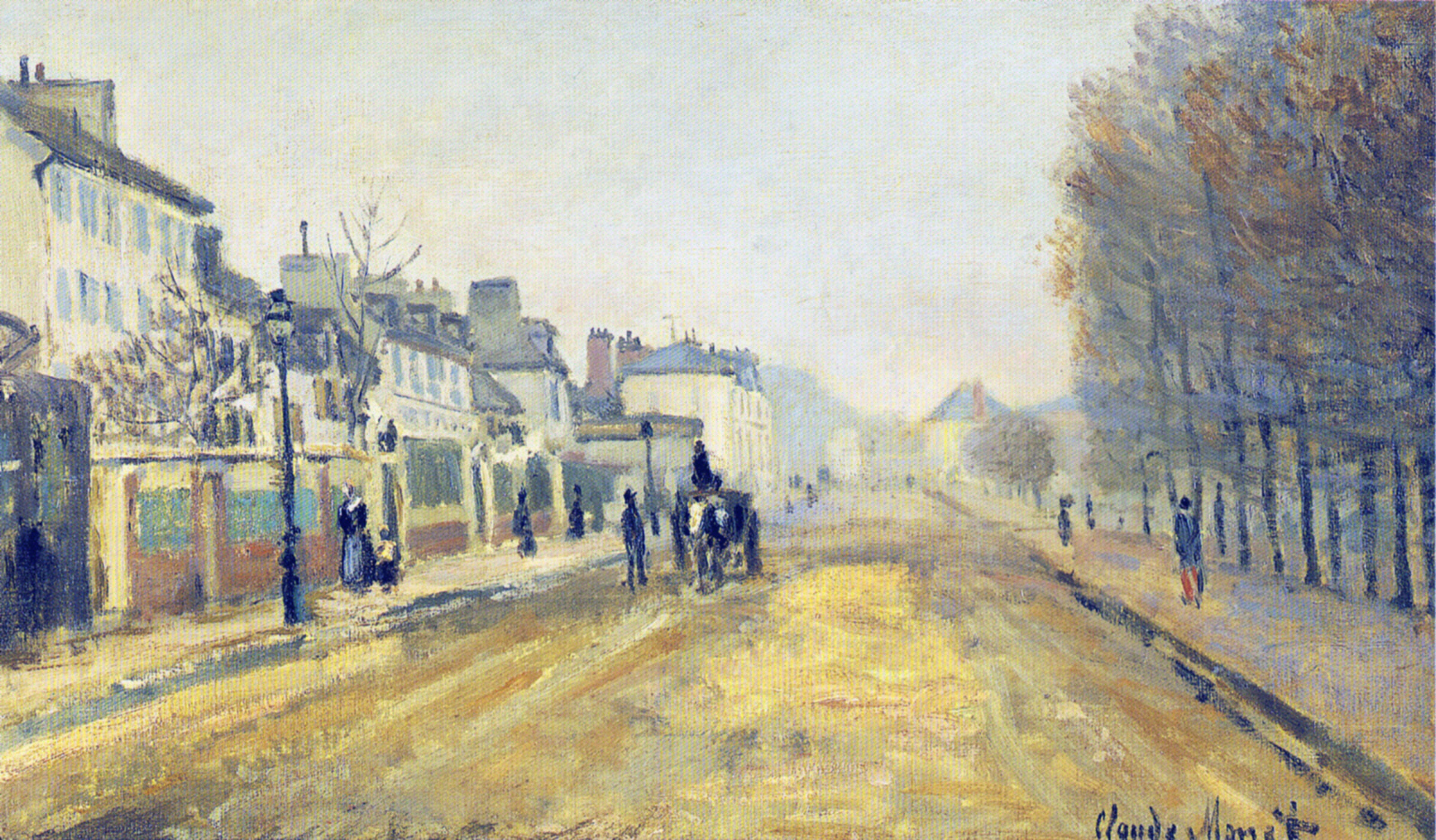 The Boulevard Heloise in Argenteuil (1872) - Claude Monet Tablo