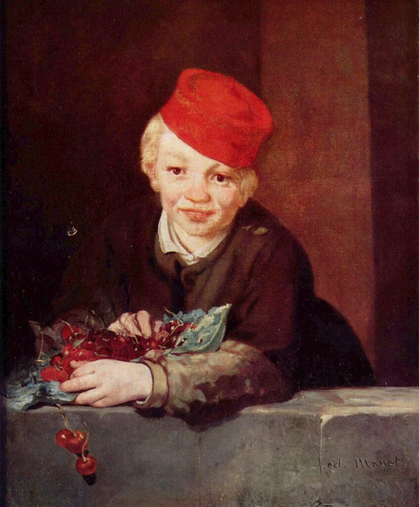 The Boy with Cherries (1859) - Edouard Manet Tablo