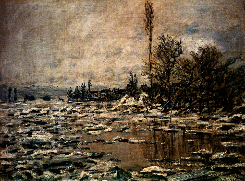 The Break up of the Ice (1880) - Claude Monet Tablo