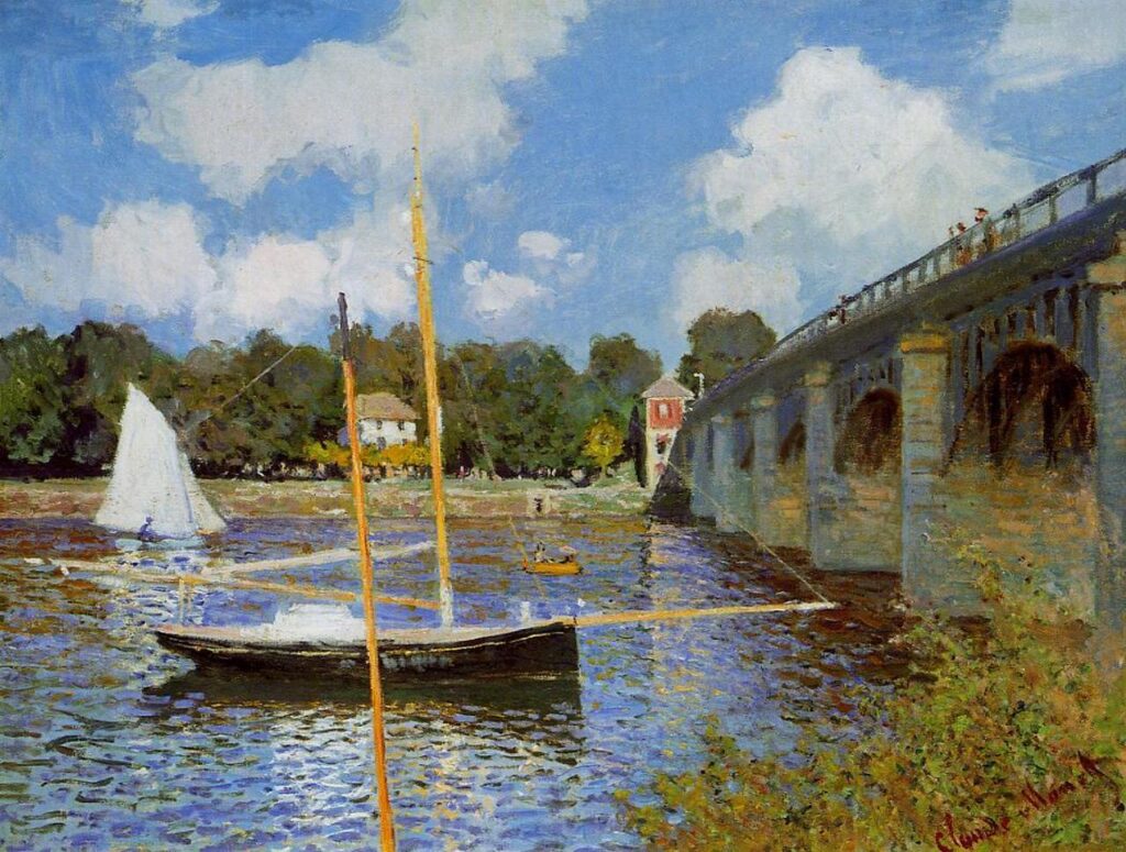 The Bridge at Argenteuil (1874) - Claude Monet Tablo