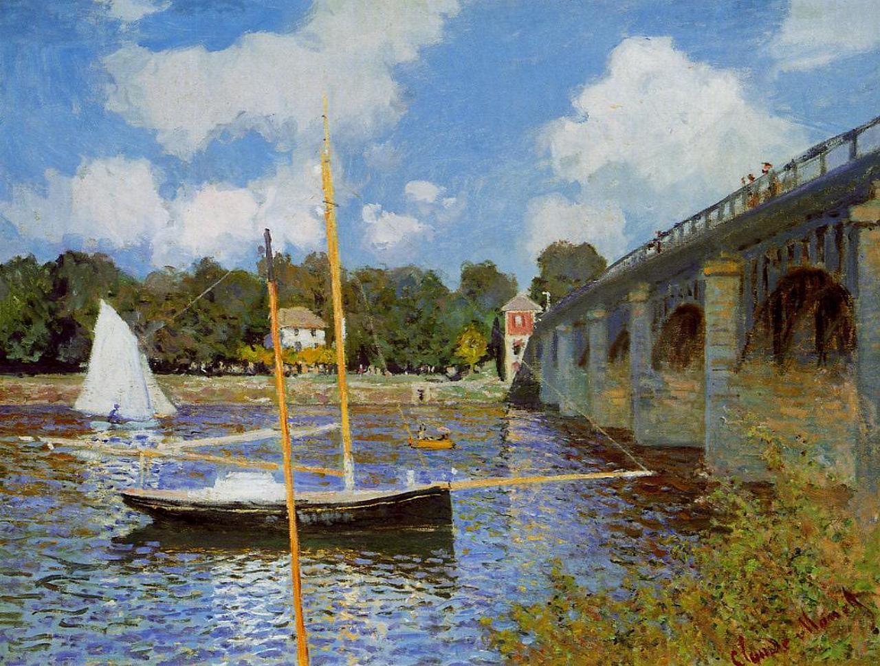 The Bridge at Argenteuil (1874) - Claude Monet Tablo
