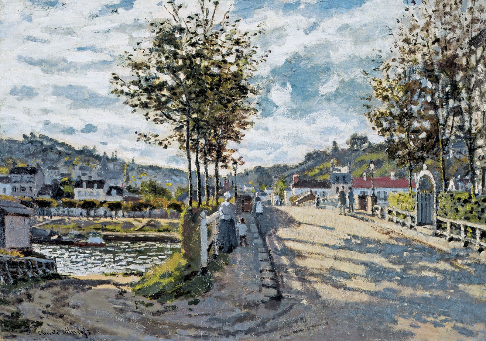 The Bridge at Bougival (1869) - Claude Monet Tablo