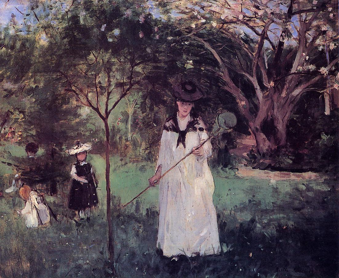The Butterfly Hunt (1874) - Berthe Morisot Tablo