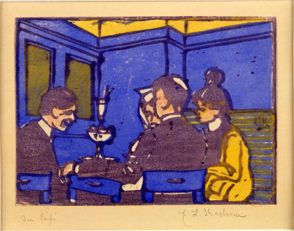 The Café (1904) - Ernst Ludwig Kirchner Tablo