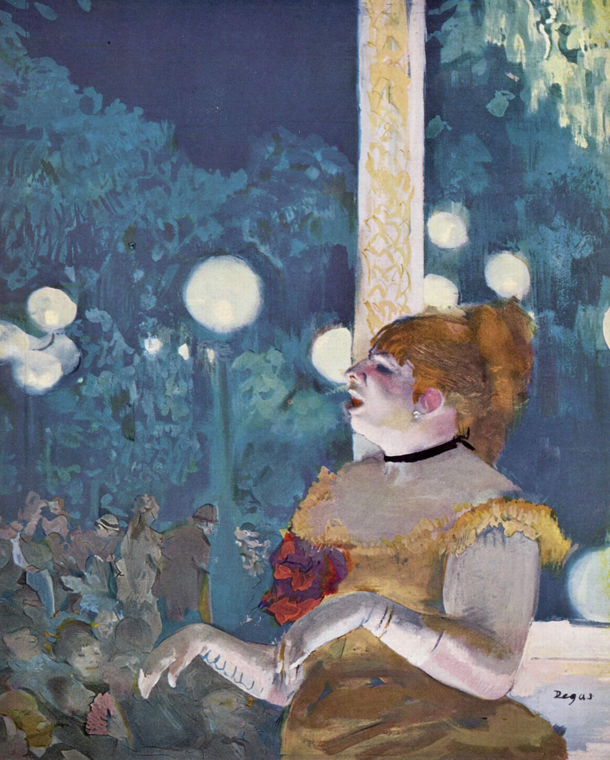 The Cafe Concert (The Song of the Dog) (1875) - Edgar Degas Tablo