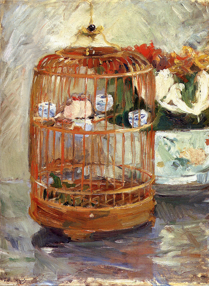 The Cage (1885) - Berthe Morisot Tablo