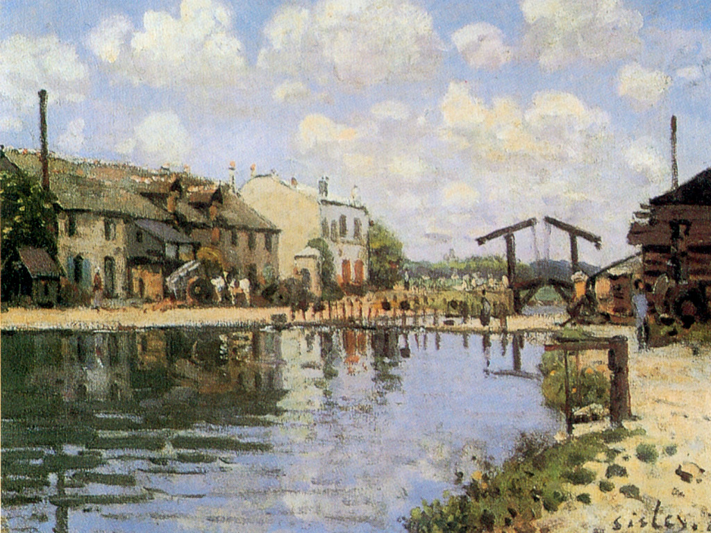 The Canal Saint Martin (1872) - Alfred Sisley Tablo