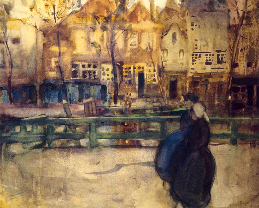 The Canal, Dordrecht (1907) - Frances Hodgkins Tablo
