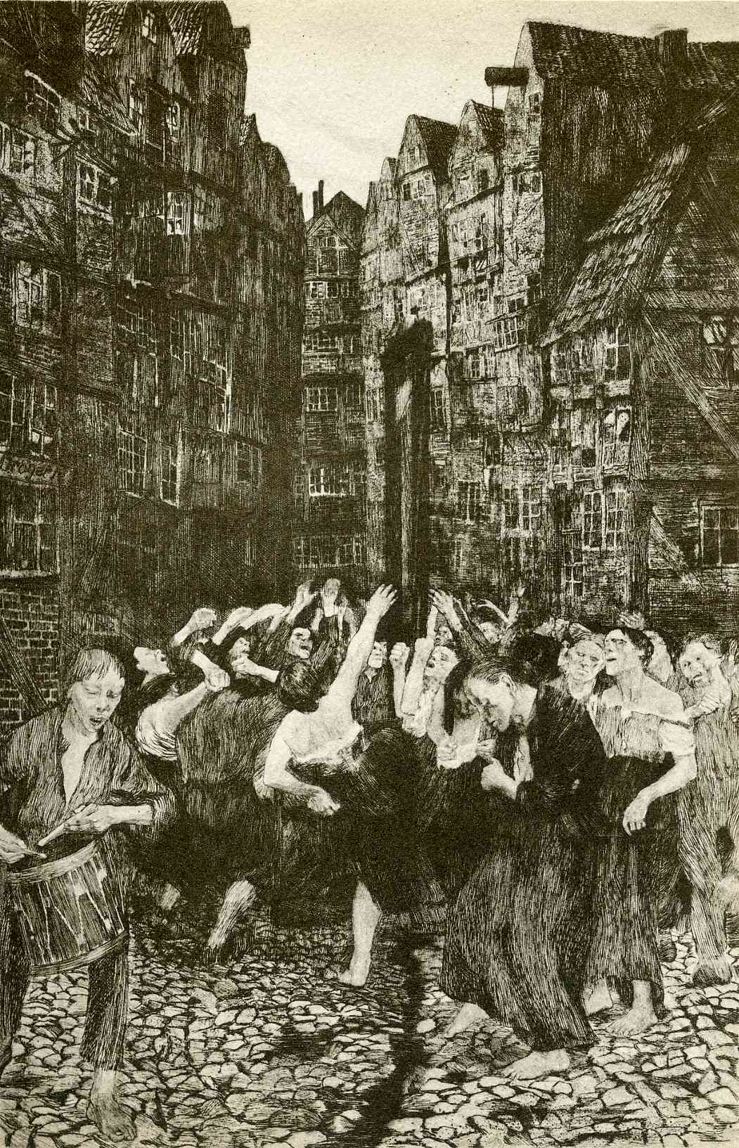 The Carmagnole (Dance Around the Guillotine) (1901) - Käthe Kollwitz Tablo