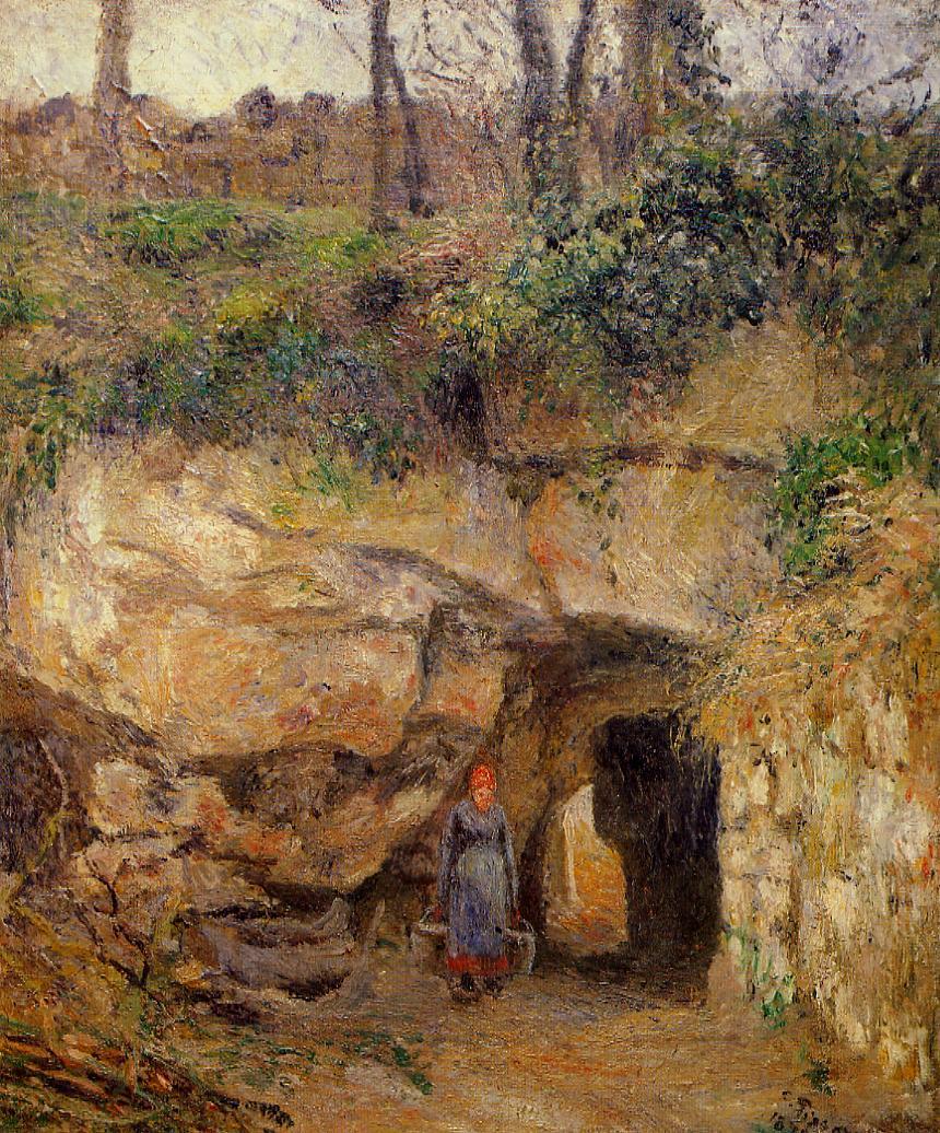 The Carrier at Hermitage, Pontoise (1877) - Camille Pissarro Tablo