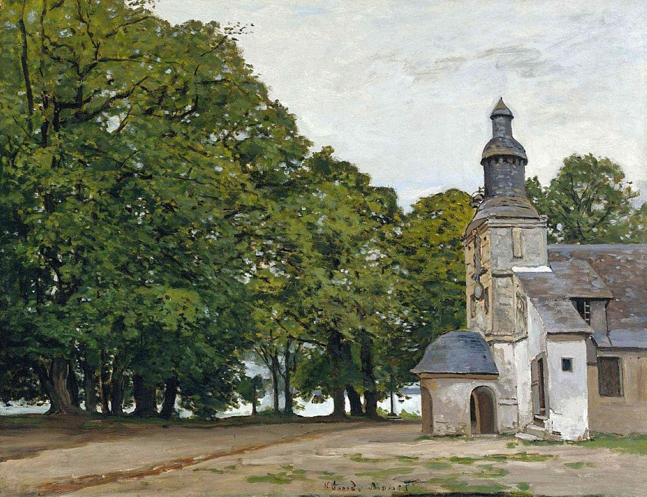 The Chapel Notre Dame de Grace at Honfleur (1864) - Claude Monet Tablo
