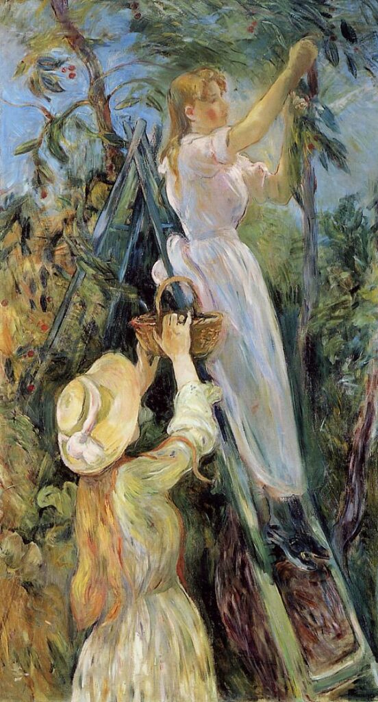 The Cherry Picker (1891) - Berthe Morisot Tablo