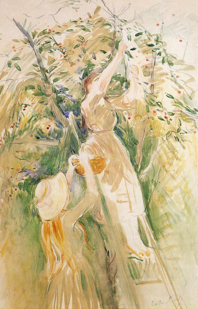 The Cherry Tree (study) (1891) - Berthe Morisot Tablo