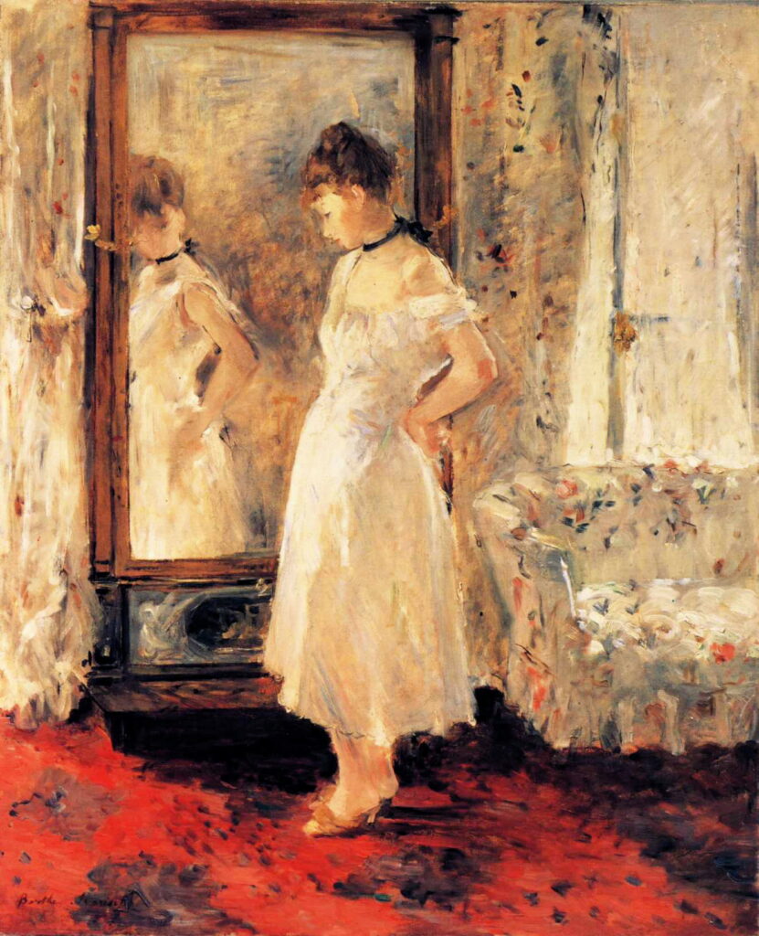 The Cheval Glass (1876) - Berthe Morisot Tablo