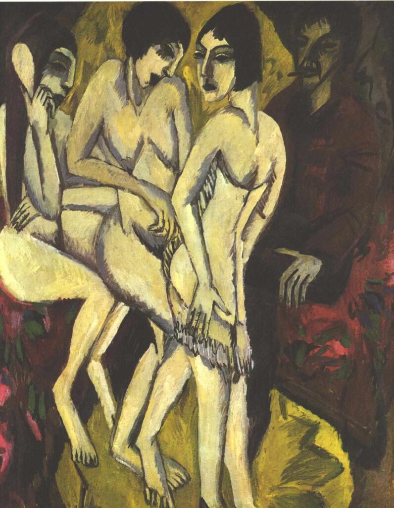 The Choice of Paris - Ernst Ludwig Kirchner Tablo