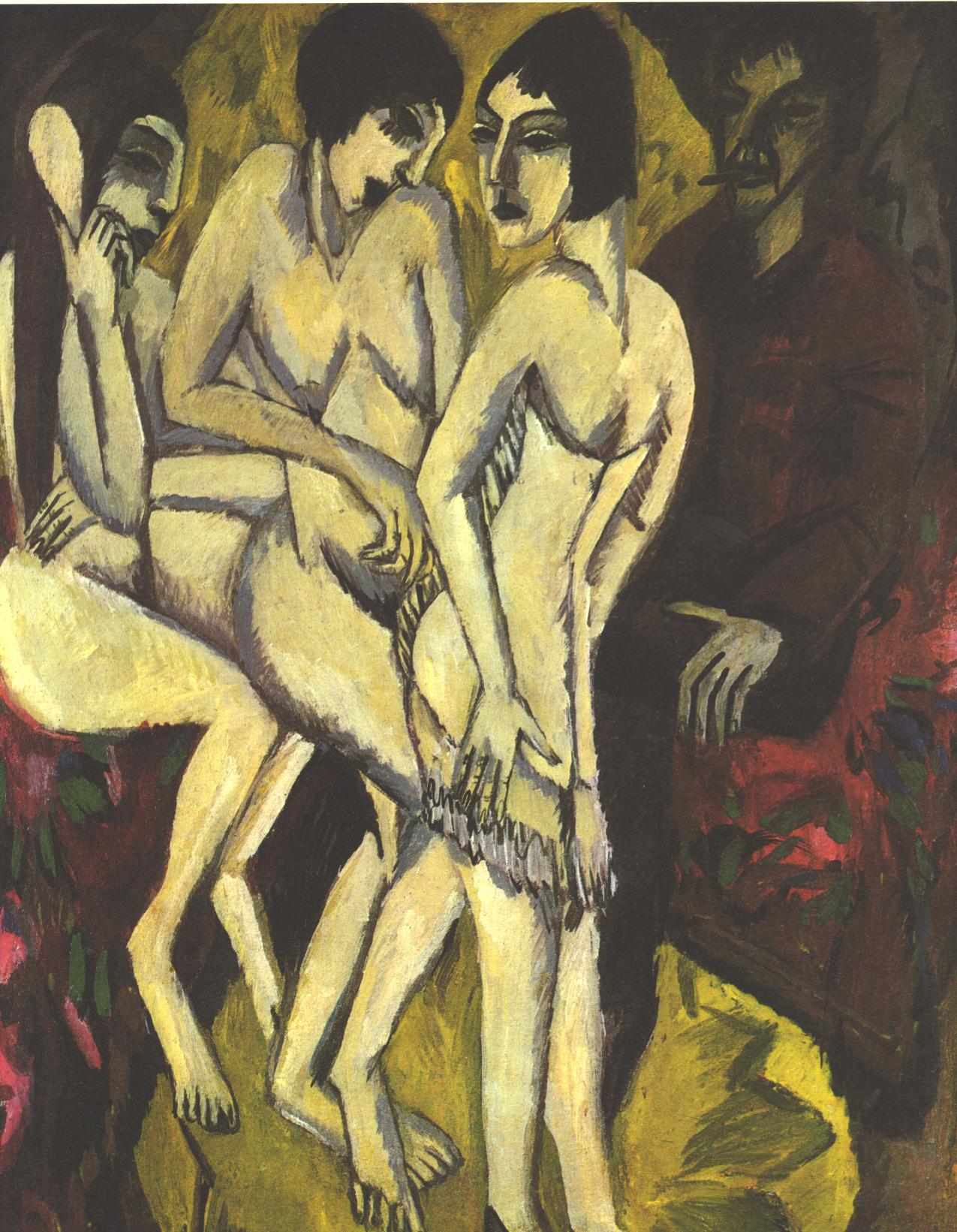 The Choice of Paris - Ernst Ludwig Kirchner Tablo
