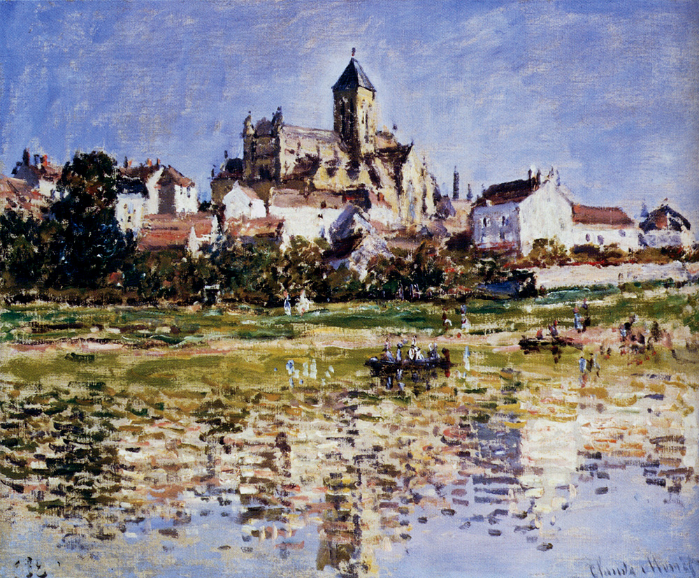 The Church At Vetheuil (1880) - Claude Monet Tablo