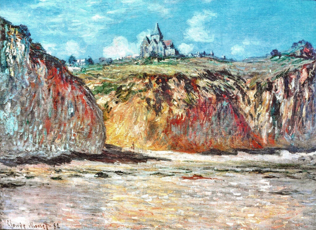 The Church at Varengeville 02 (1882) - Claude Monet Tablo