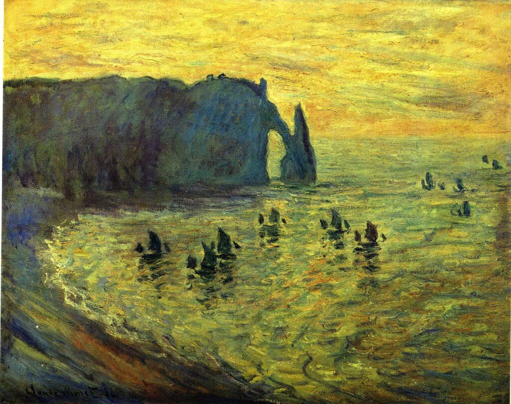 The Cliffs at Etretat (1886) - Claude Monet Tablo