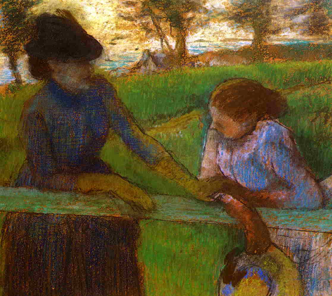 The Conversation (1889) - Edgar Degas Tablo