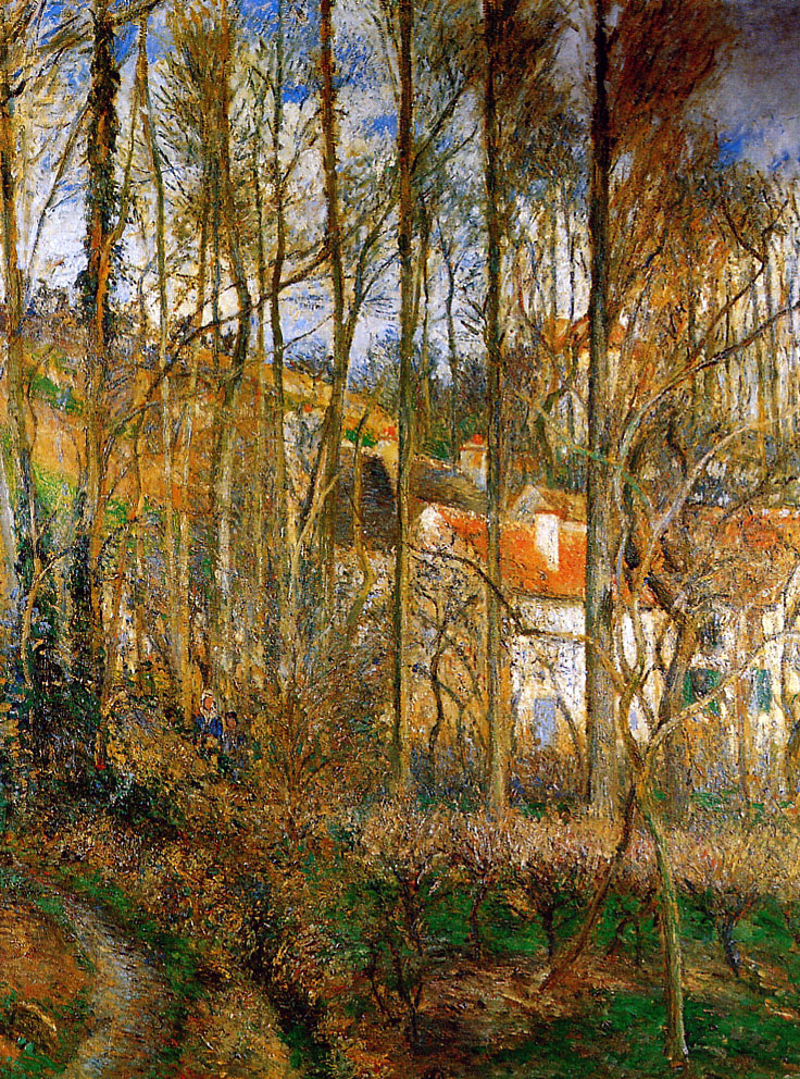 The Cote des Boeufs at l'Hermitage, near Pontoise (1877) - Camille Pissarro Tablo