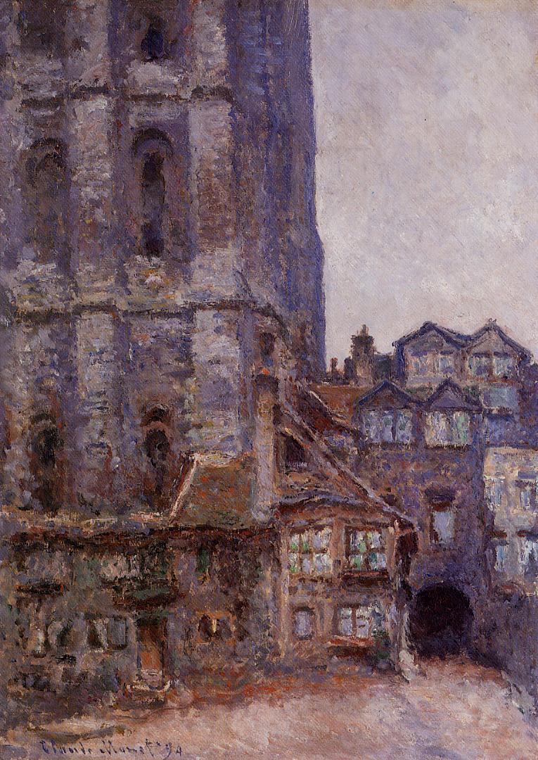 The Cour d'Albane, Grey Weather (1892) - Claude Monet Tablo