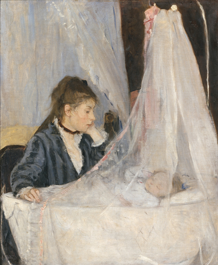 The Cradle (1872) - Berthe Morisot Tablo