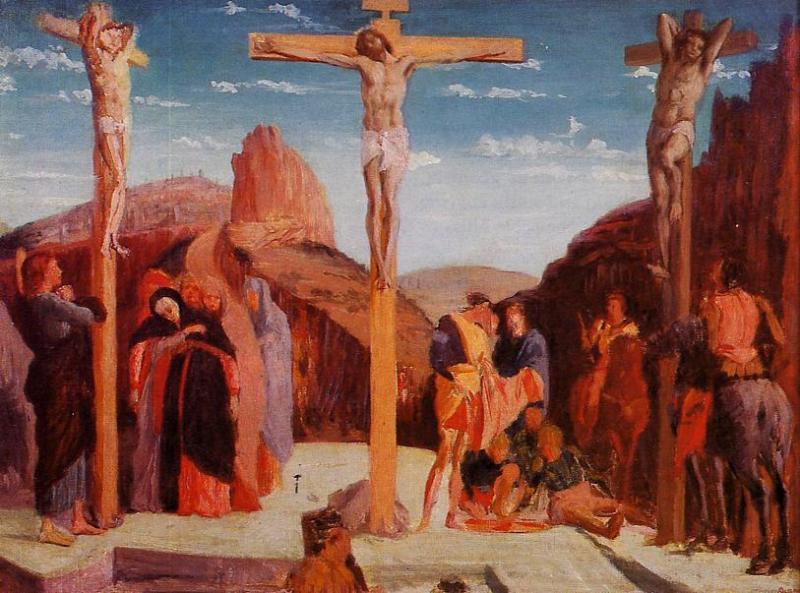 The Crucifixion (after Mantegna) (1861) - Edgar Degas Tablo