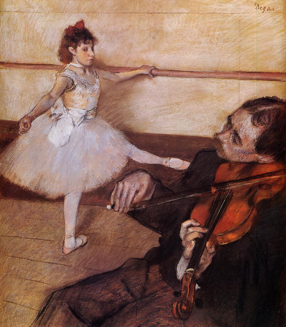 The Dance Lesson (1879) - Edgar Degas Tablo
