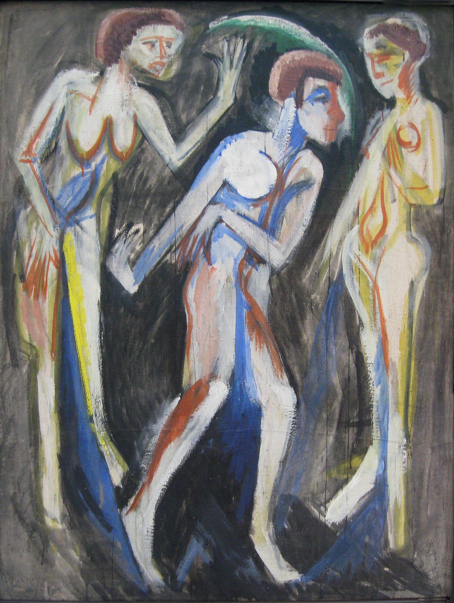 The Dance between the Women (1915) - Ernst Ludwig Kirchner Tablo