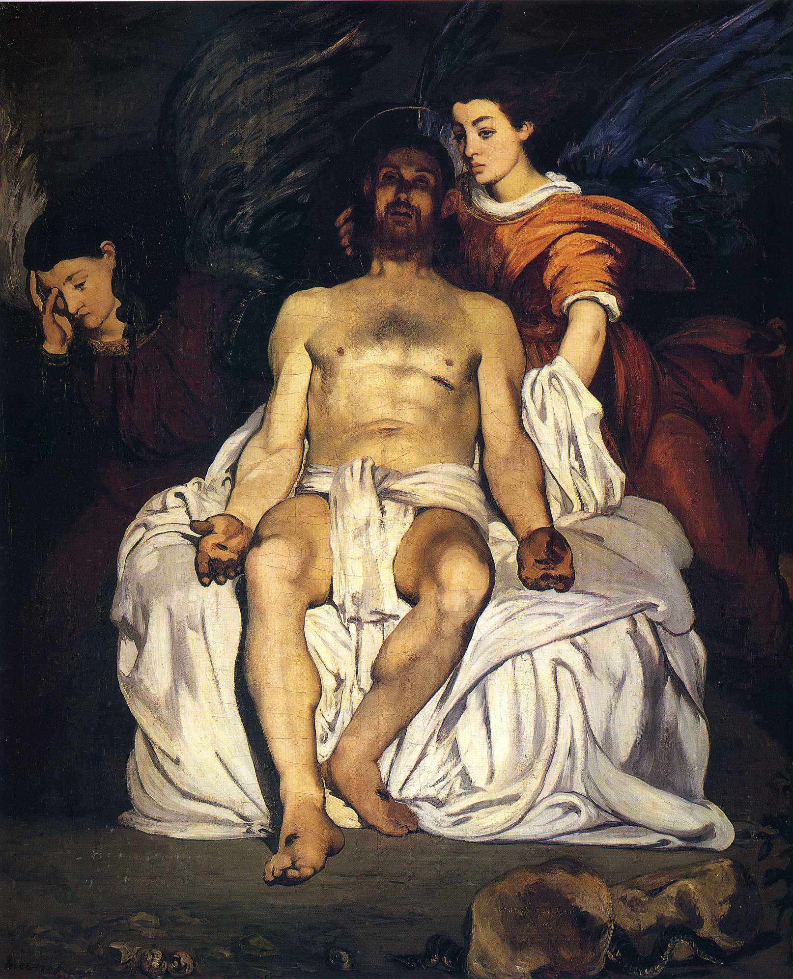 The Dead Christ with Angels (1864) - Edouard Manet Tablo