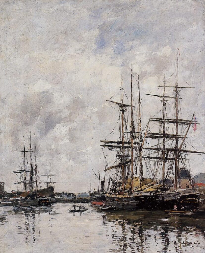 The Deauville Basin (1891) – Eugène Boudin Tablo
