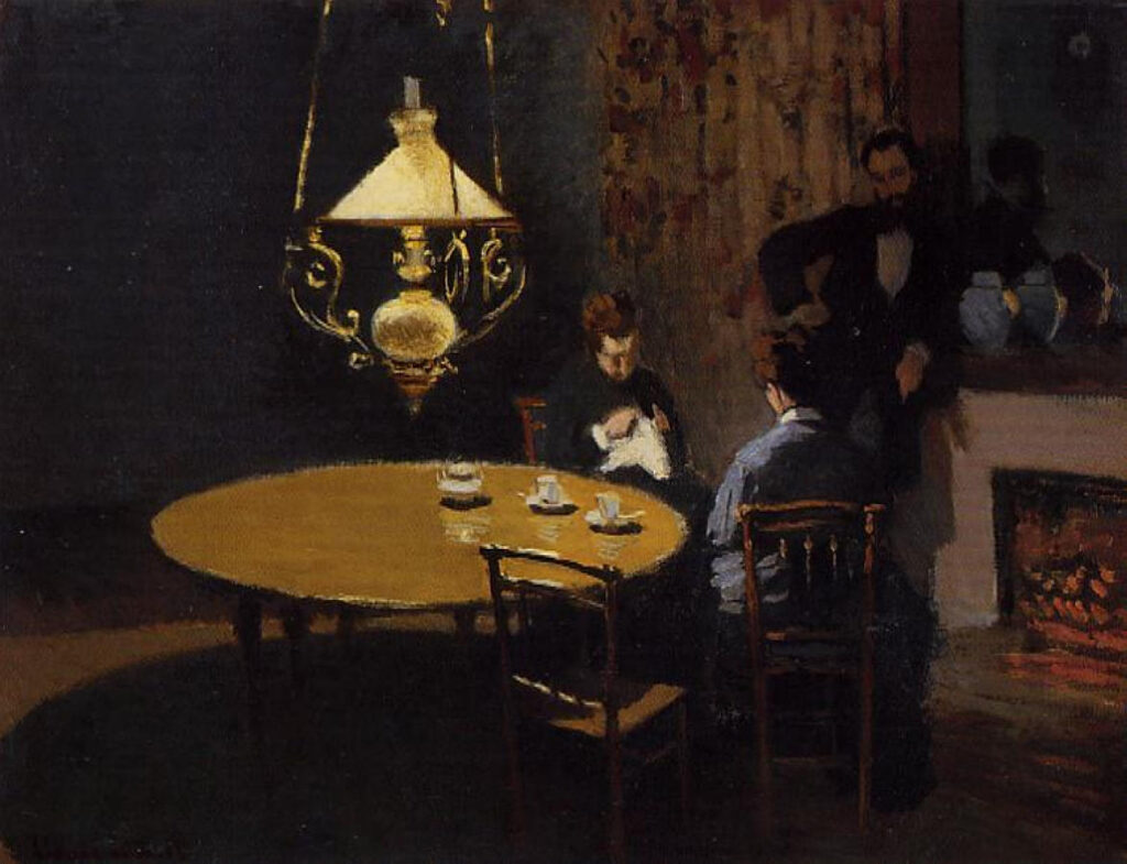 The Dinner (1868) - Claude Monet Tablo