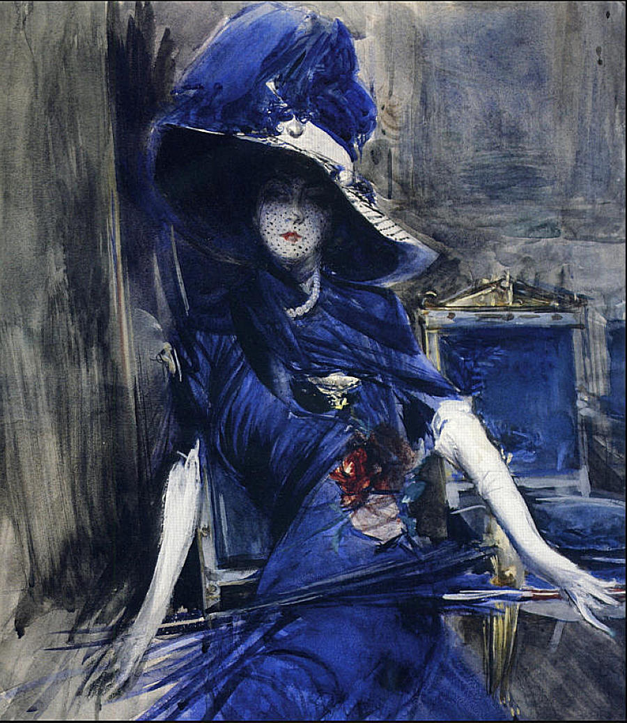 The Divine in Blue (1905) - Giovanni Boldini Tablo
