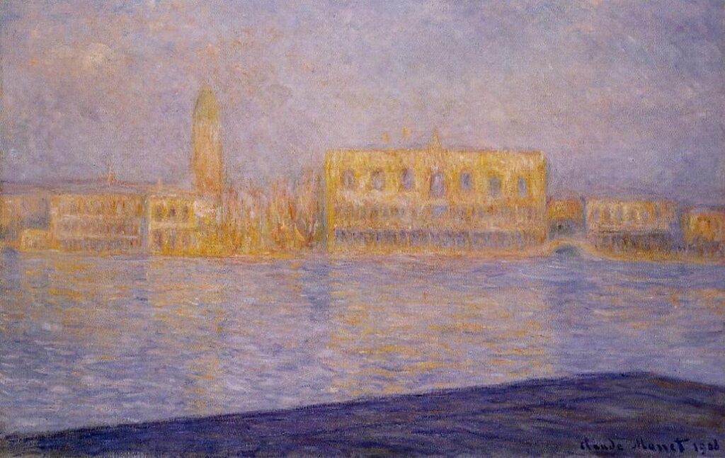 The Doges’ Palace Seen from San Giorgio Maggiore 2 (1908) – Claude Monet Tablo