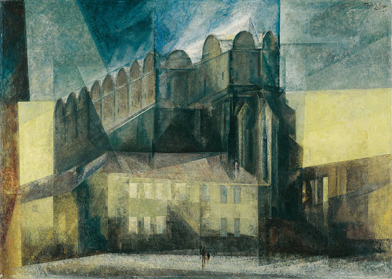 The Dome in Halle (1930) - Lyonel Feininger Tablo